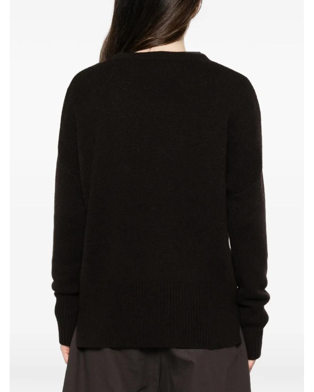 Lisa Yang Black Crew-Neck Sweater