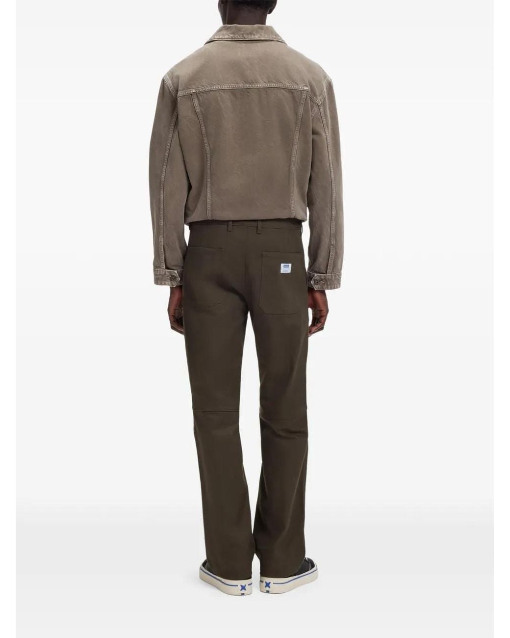 HUGO Gray Back-Patch Trousers for men