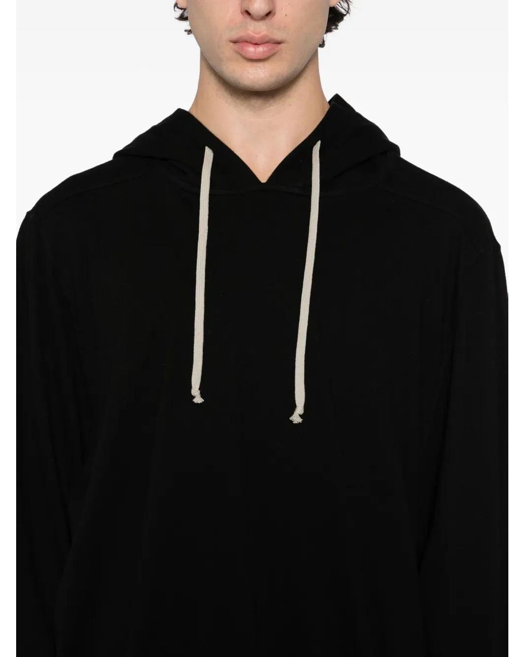 Sudadera De Algodón Con Capucha Rick Owens de hombre de color Black