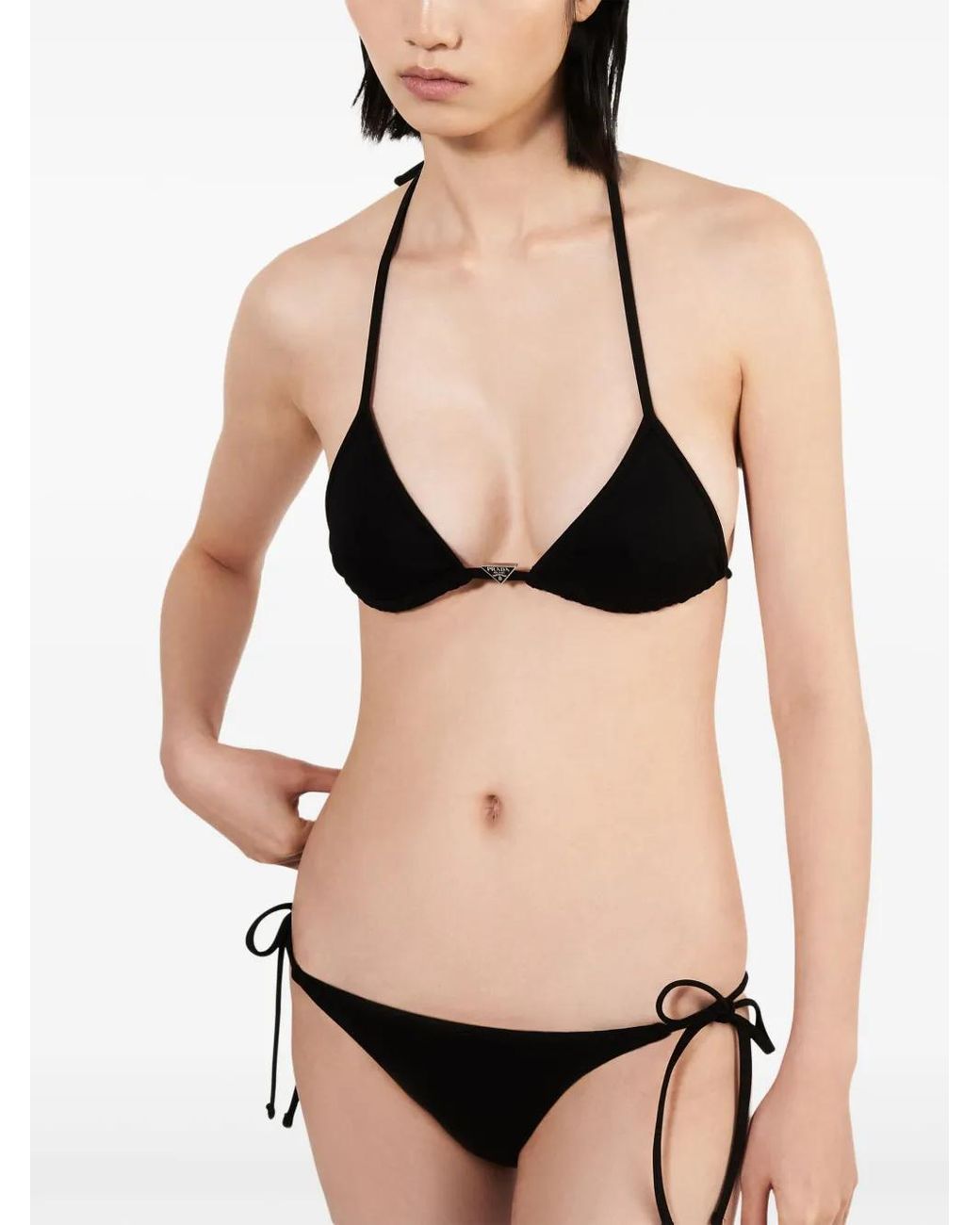 Prada Black Interlock Knit Bikini Bottom