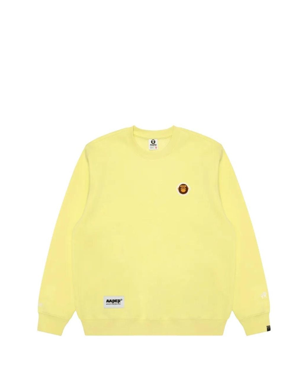 Aape By A Bathing Ape Yellow Logo-Patch Sweatshirt for men