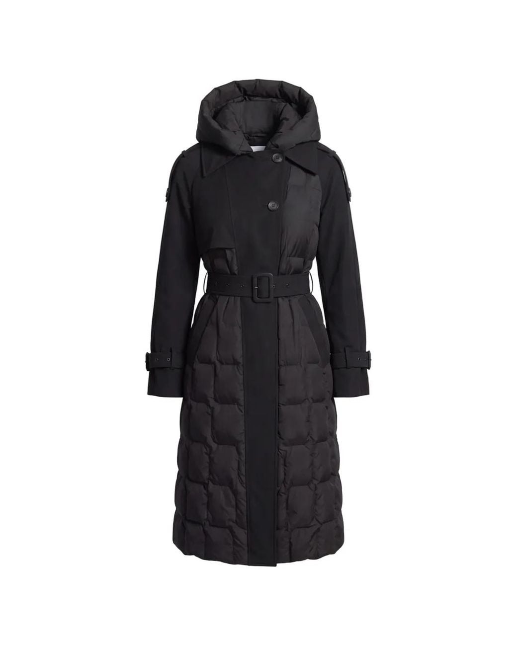 Rudsak Black Trench Elvie À Design Matelassé