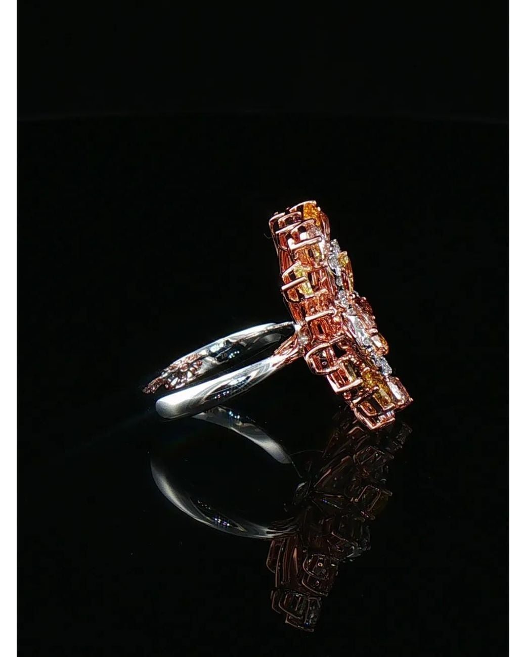 HYT Jewelry White Bague Pavée De Diamants Blancs