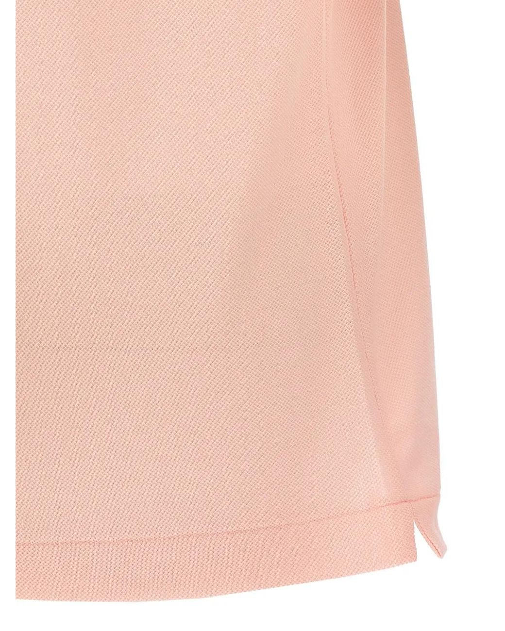 Lacoste Pink Logo-Detail Polo Shirt for men