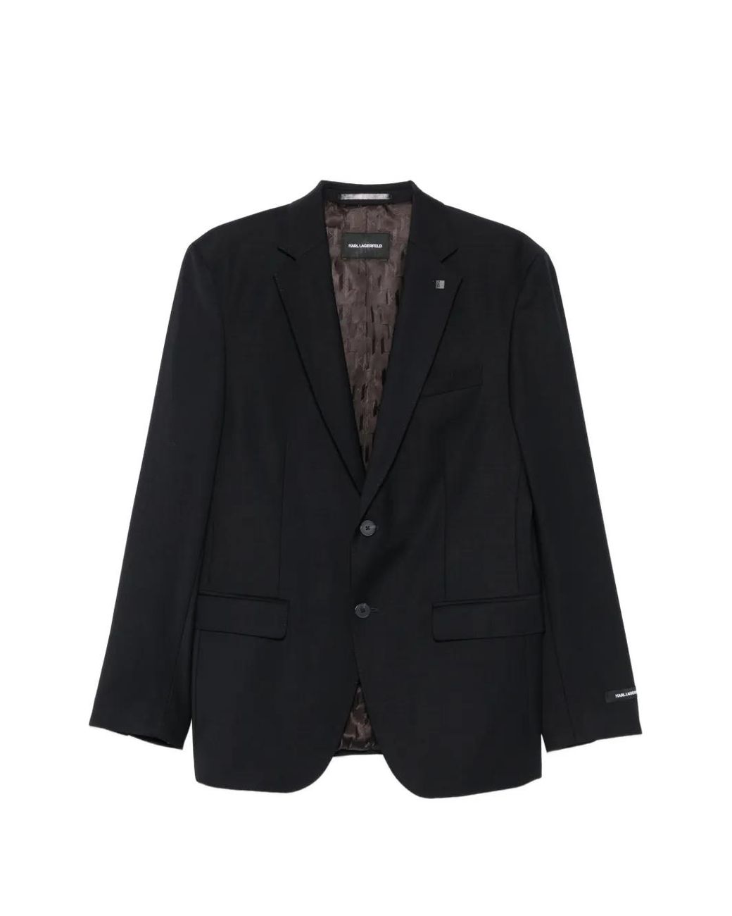 Karl Lagerfeld Black Blazer À Simple Boutonnage for men