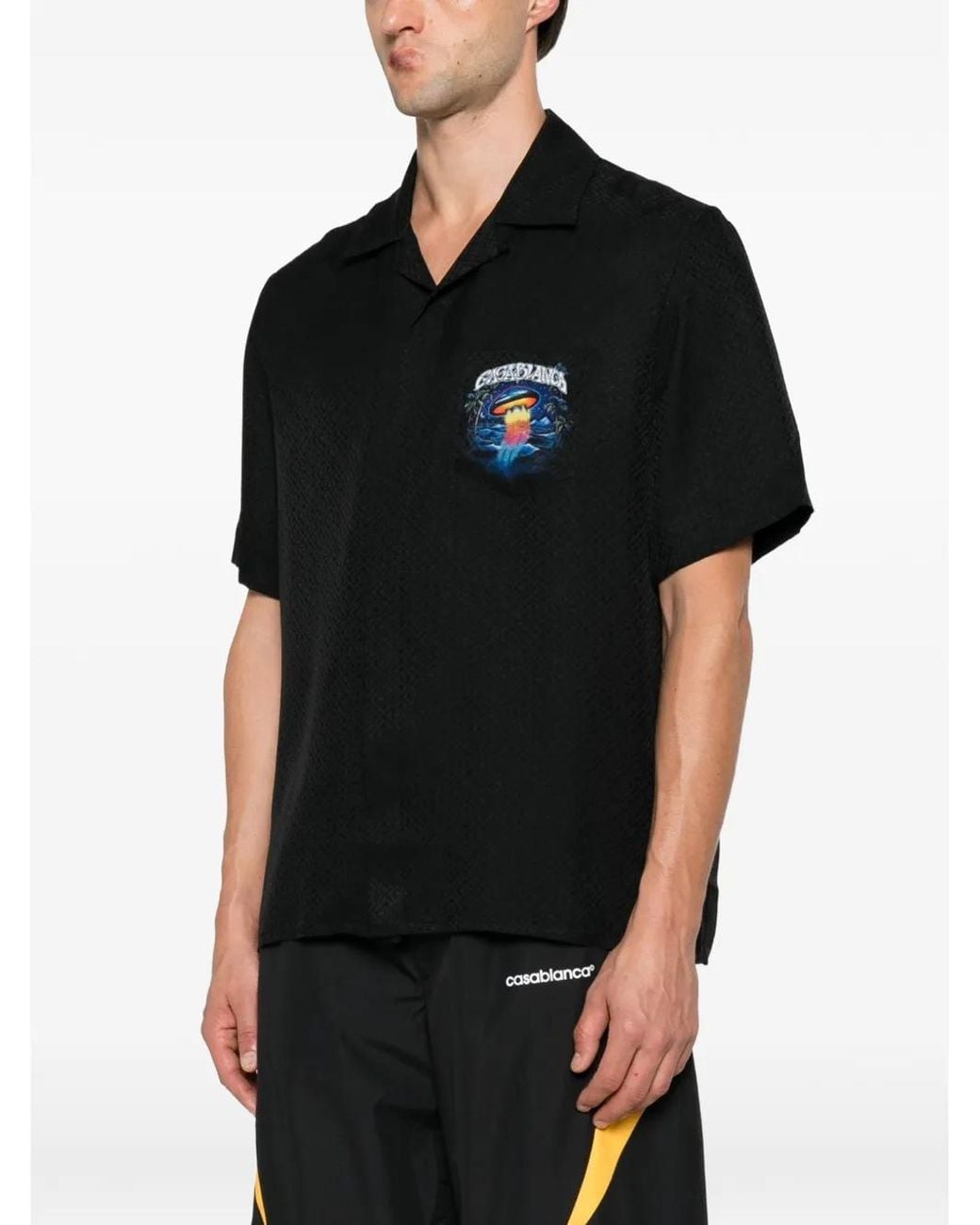Casablanca Black Logo-Print Shirt for men