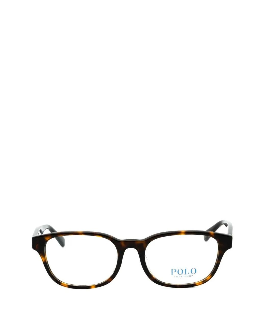 Polo Ralph Lauren Black Tortoiseshell-Effect Rectangle-Frame Glasses for men