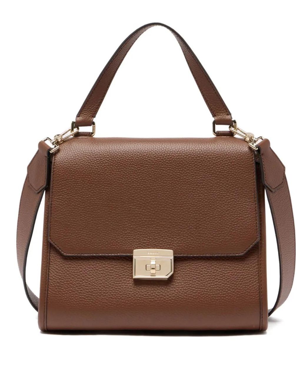 Bally Grained Leather Tote Bag in Brown | Lyst UK