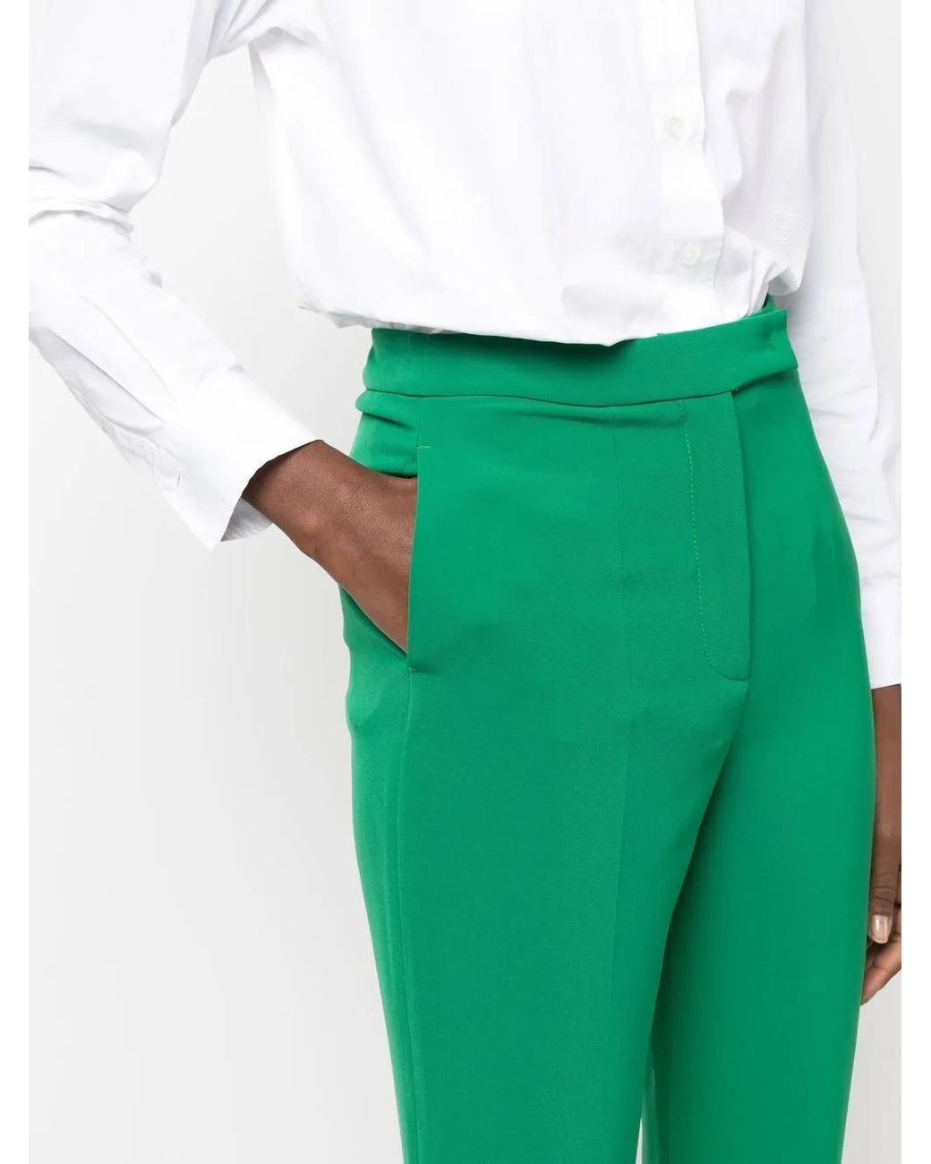 Blanca Vita Green Pratolina Cropped Trousers