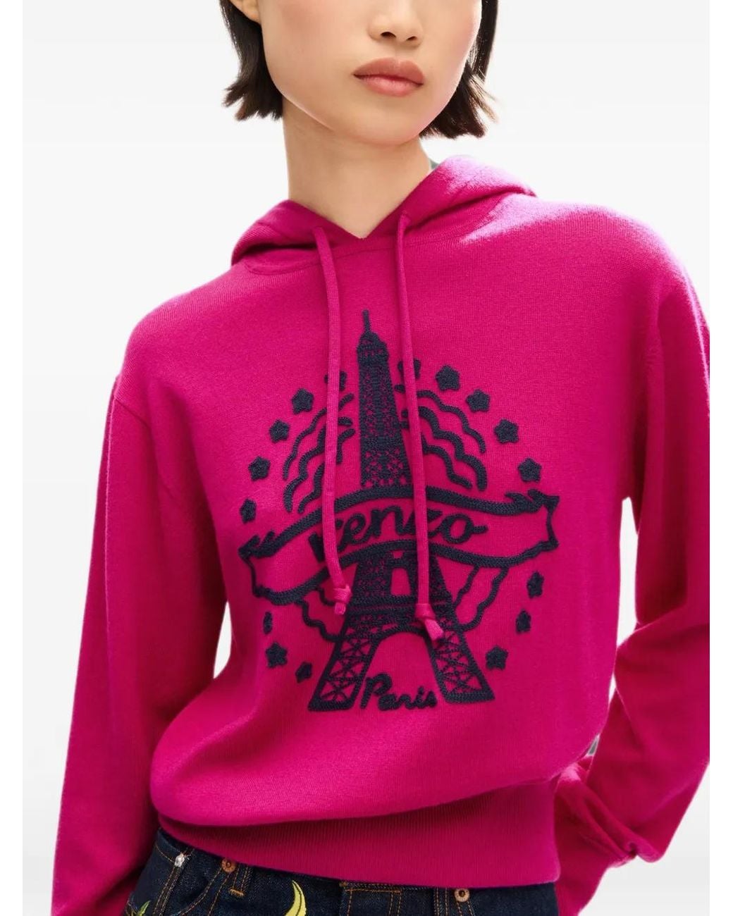 KENZO Pink Eiffel Tower Hoodie