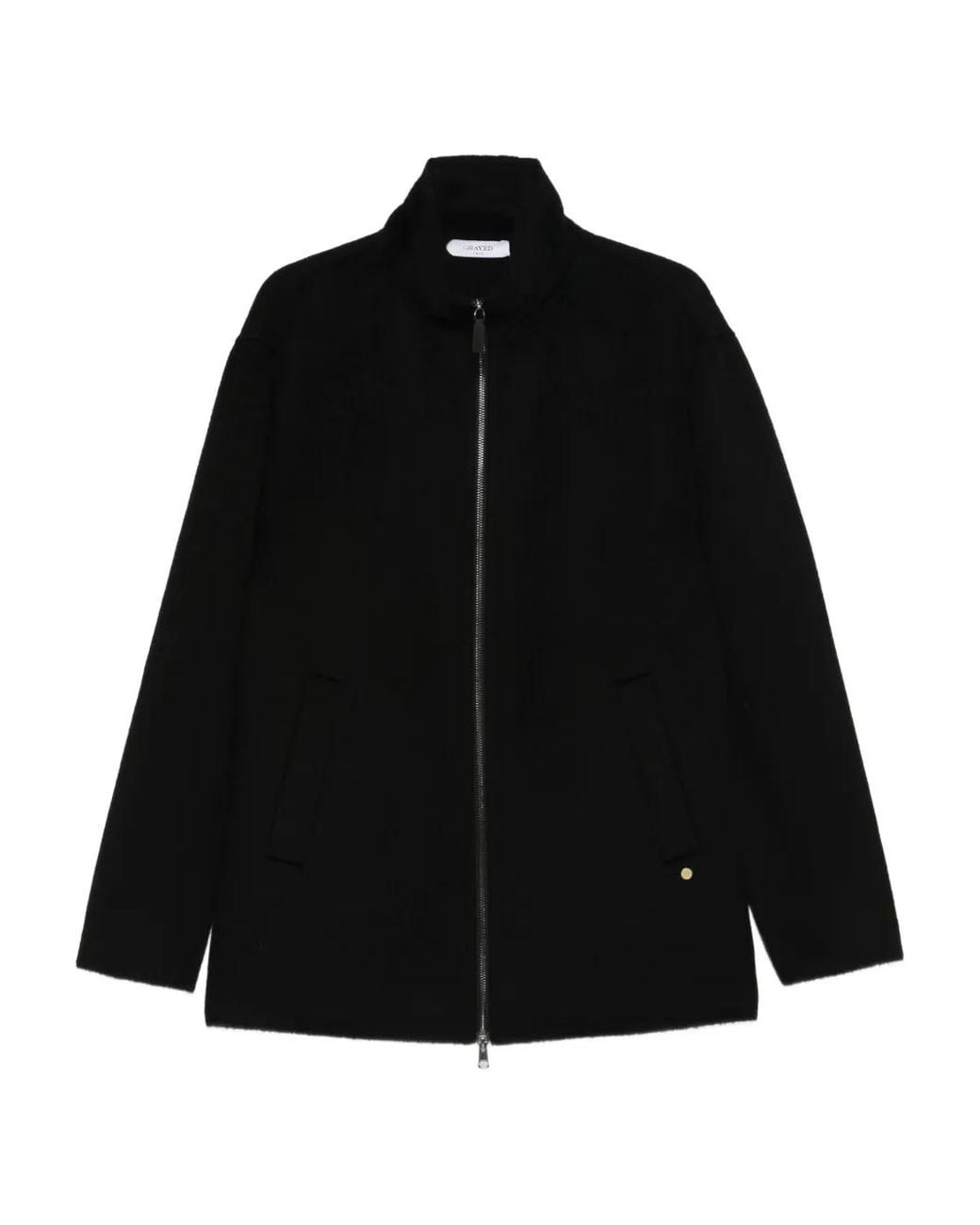 Grayed Black Zip-Up Jacket for men