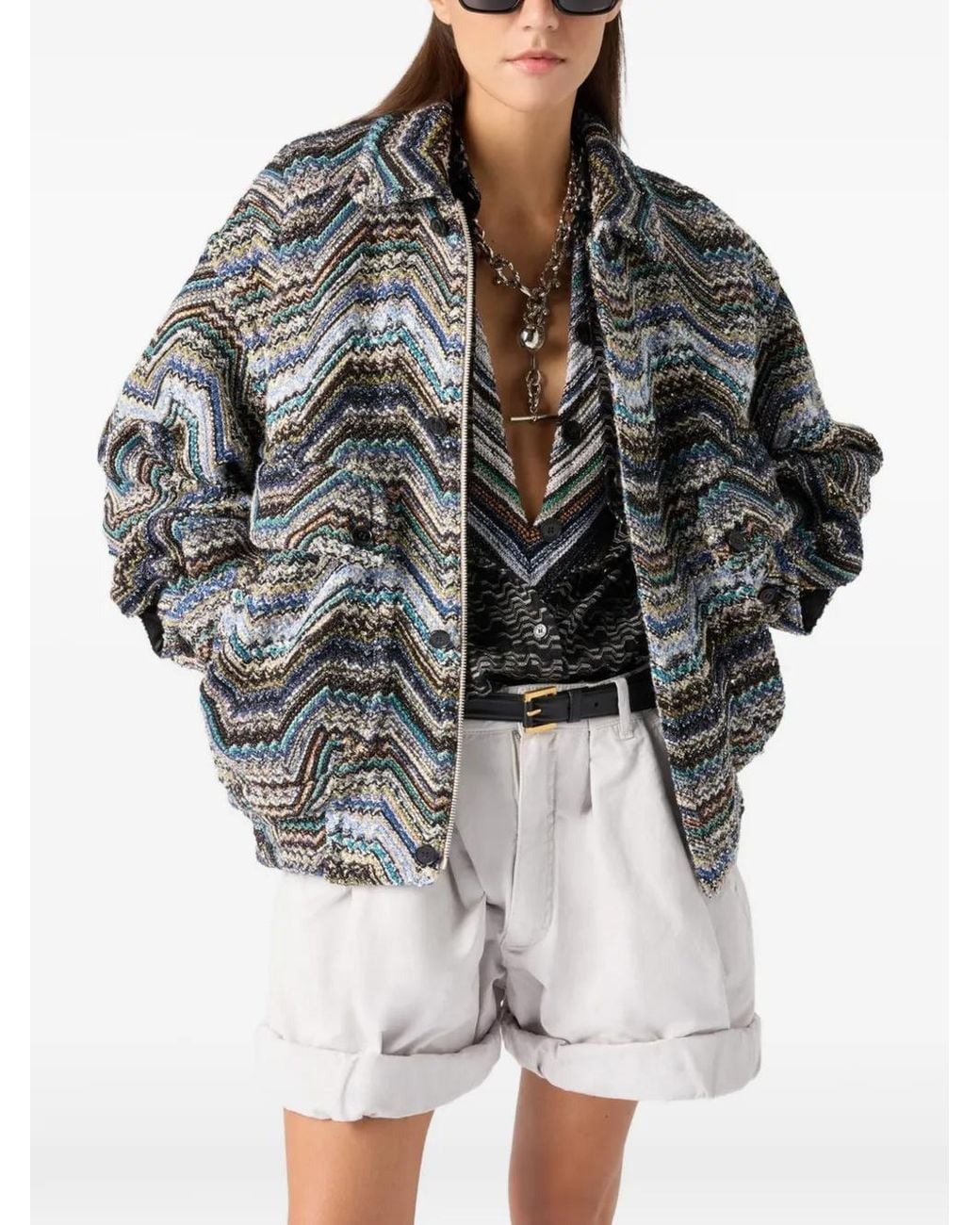 Missoni Black Zigzag-Pattern Jacket