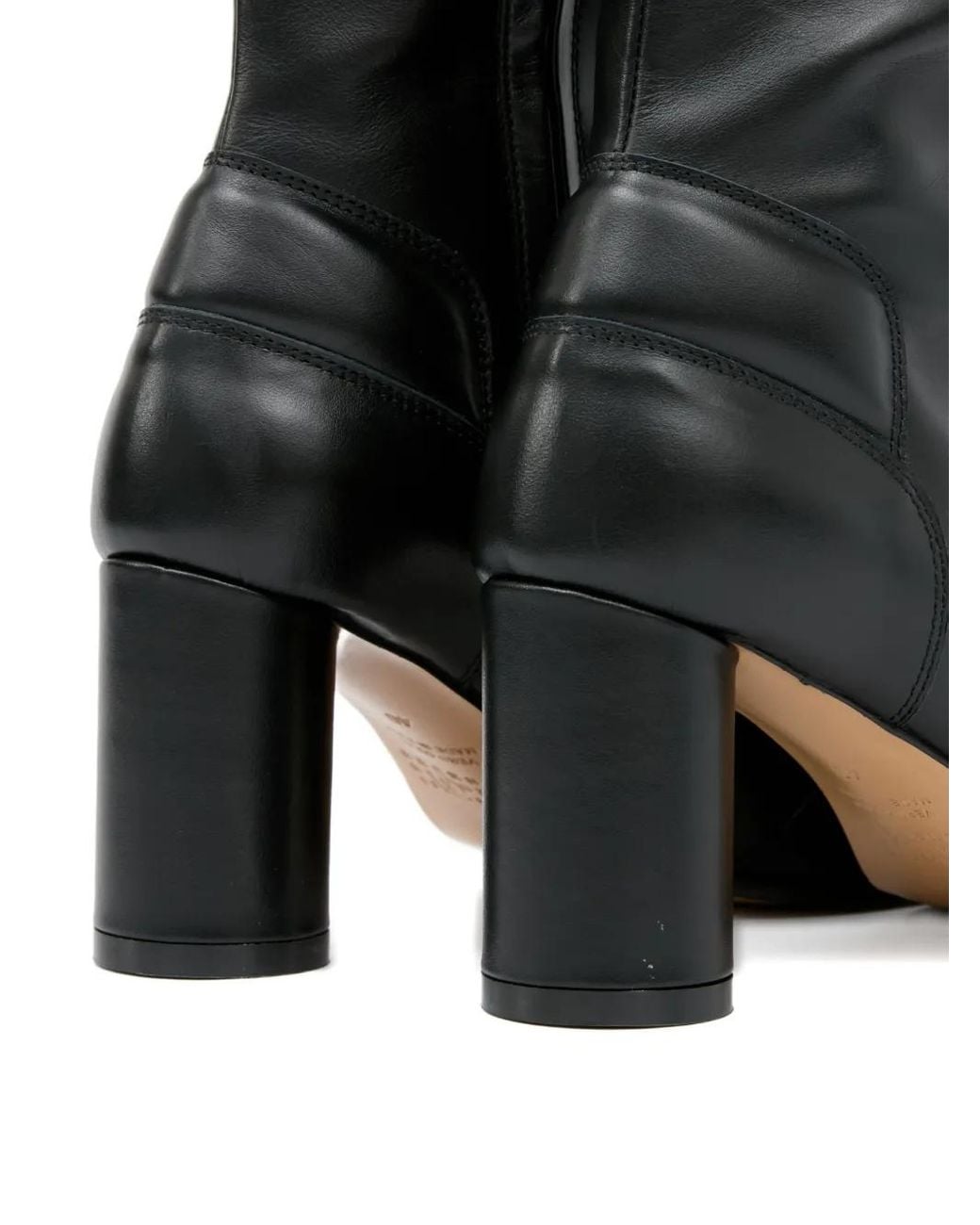 MM6 by Maison Margiela Leather Ankle Boots in Black | Lyst UK