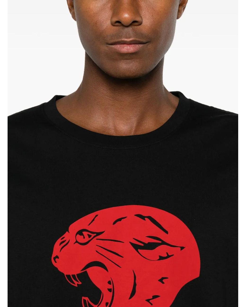 Valentino Garavani Black Panther-Print Cotton T-Shirt for men