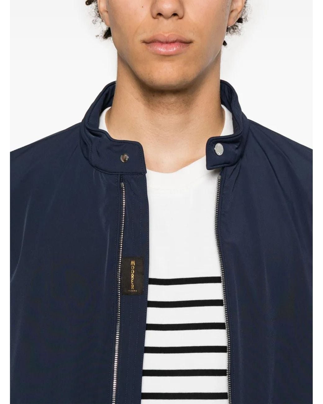 Moorer Blue Vangi-Kn Water-Repellent Jacket for men