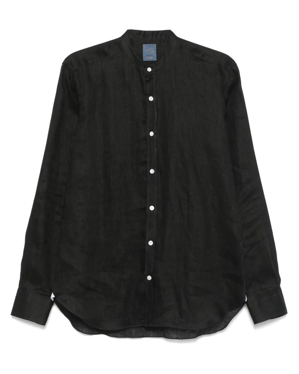 Barba Napoli Black Linen Shirt for men