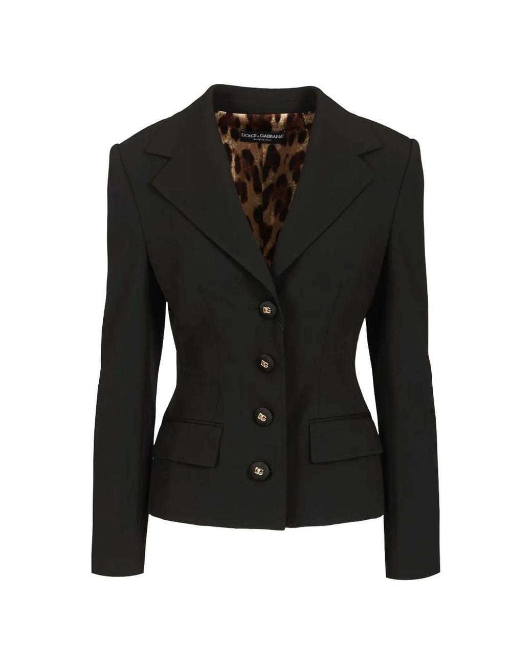 Dolce & Gabbana Black Veste À Simple Boutonnage