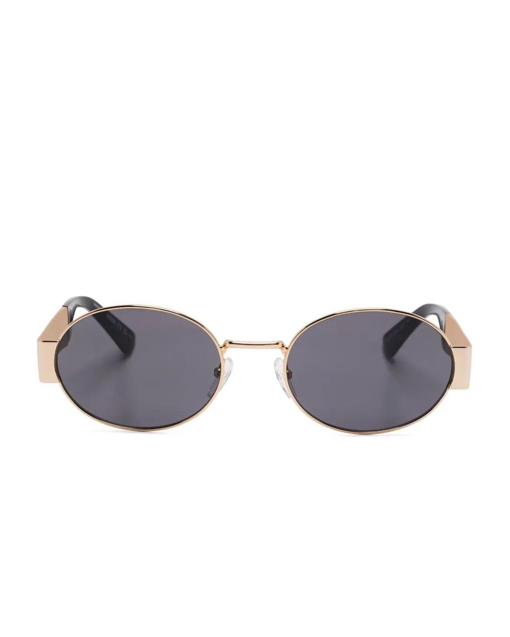 Moschino Gray Oval-Frame Sunglasses