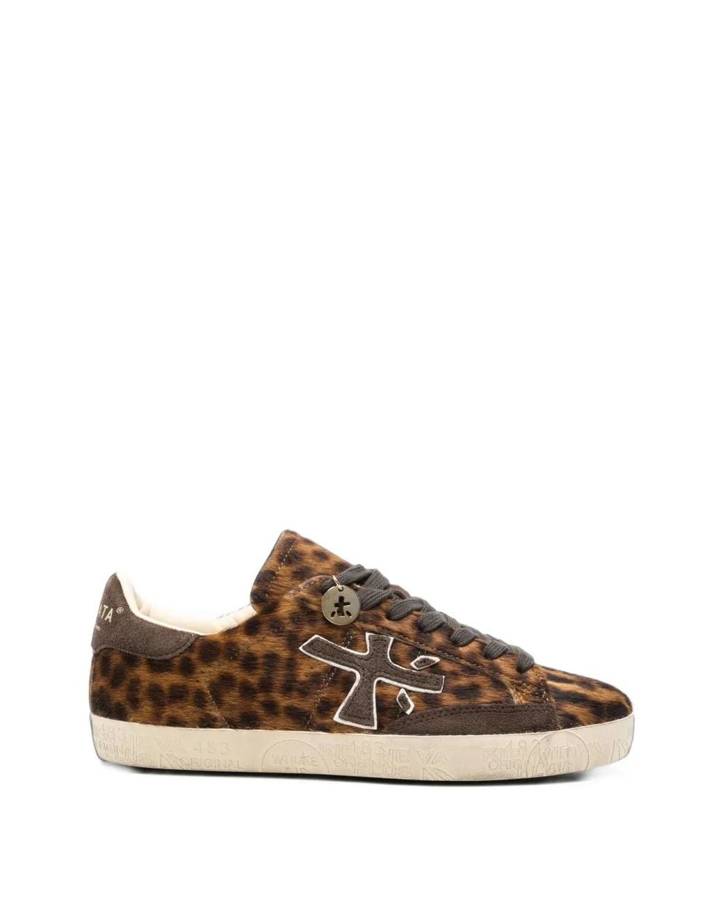 Premiata Brown Stevend Leopard-Print Sneakers