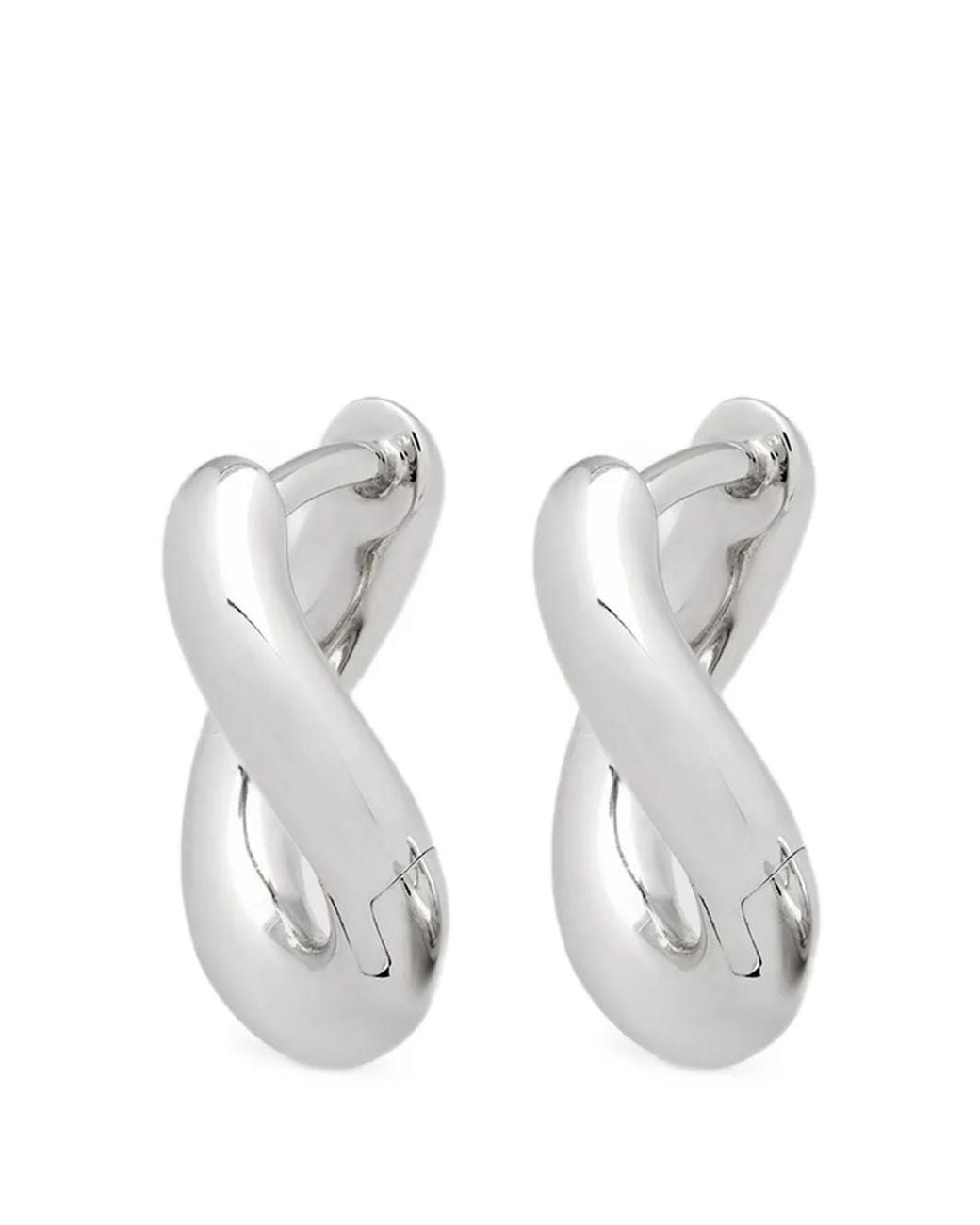 Tom Wood White River Huggie Hoop Earrings