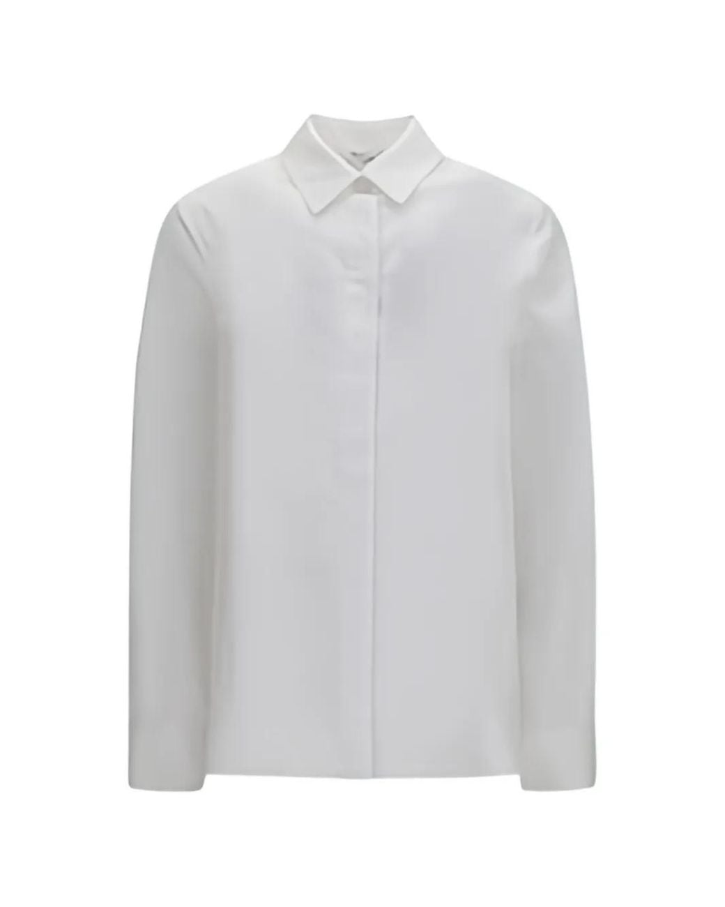 Lardini White Pointed-Collar Straight-Fit Shirt