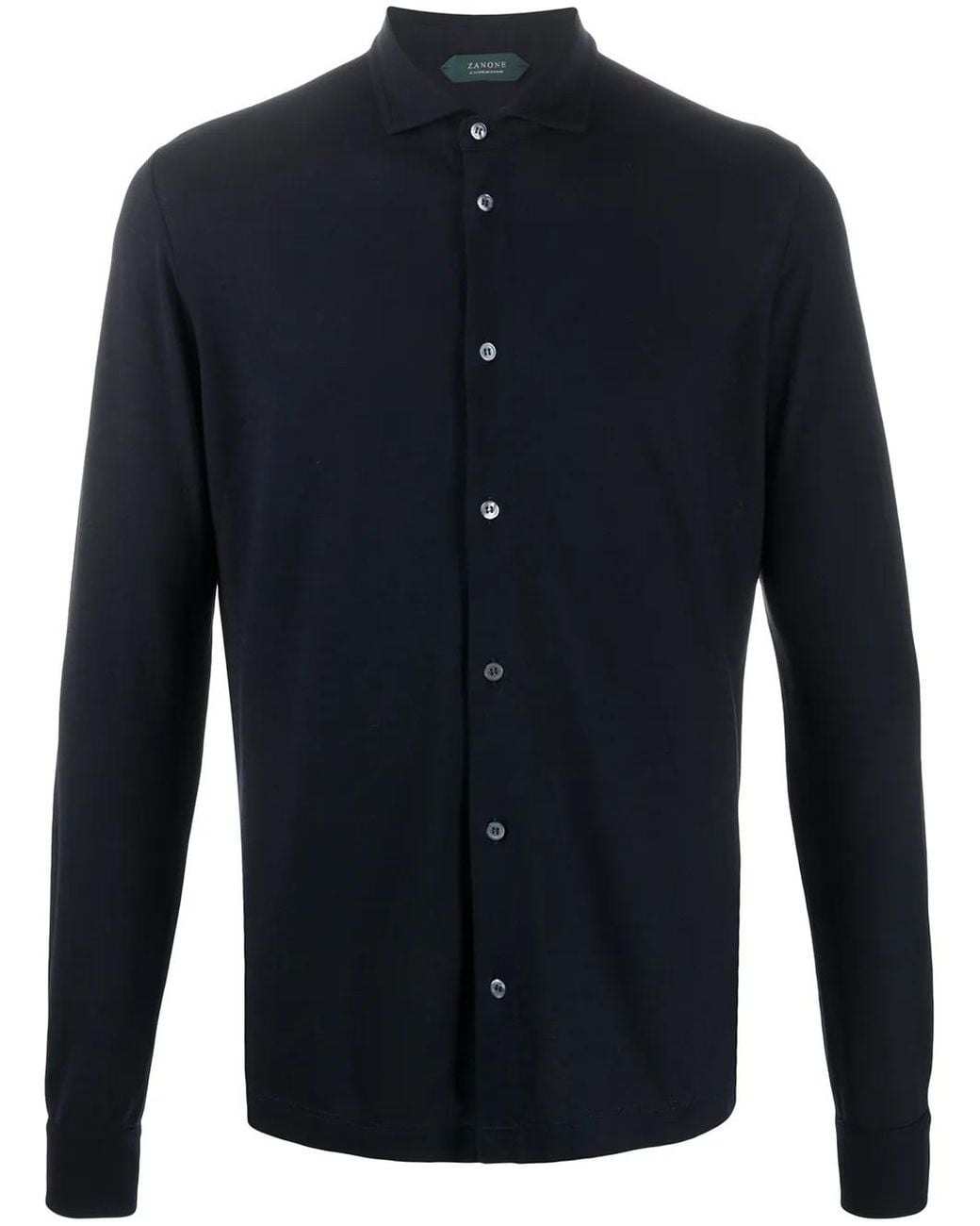 Zanone Blue Regular-Fit Cotton Shirt for men