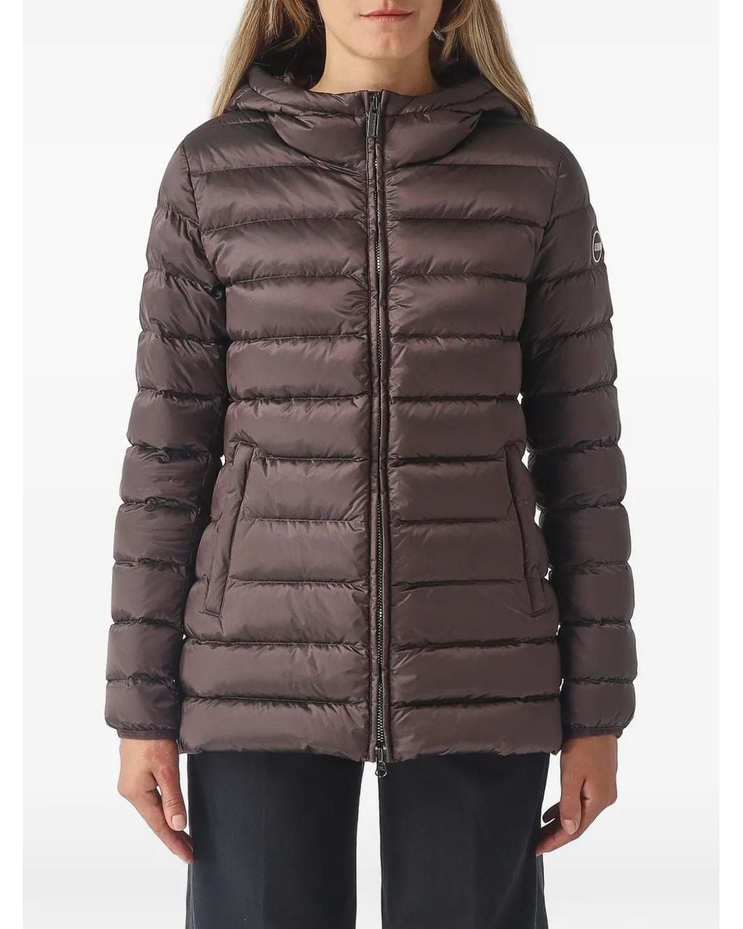 Colmar Brown Quilted Hooded Jacket