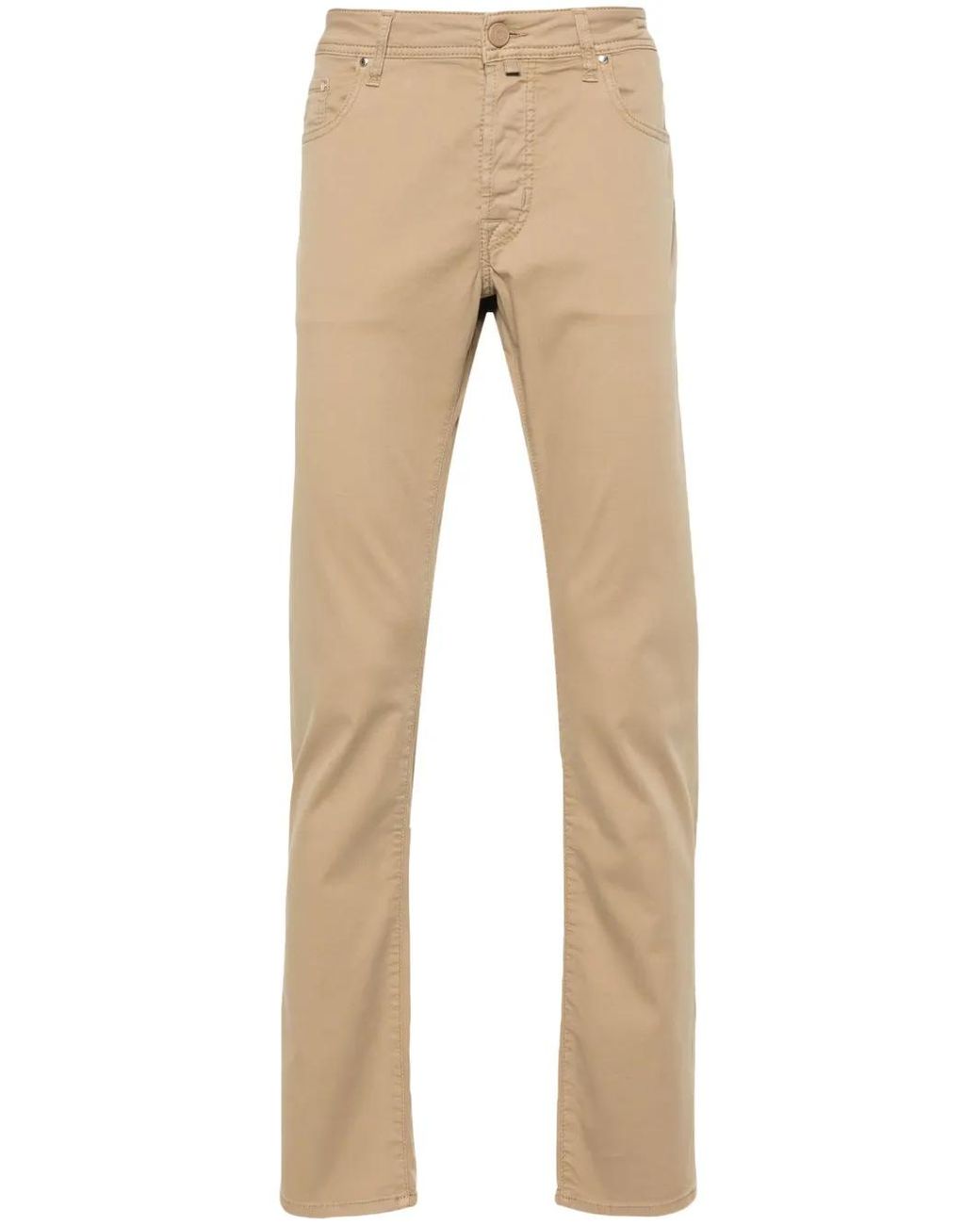 Jacob Cohen Natural Bard Slim-Cut Trousers for men