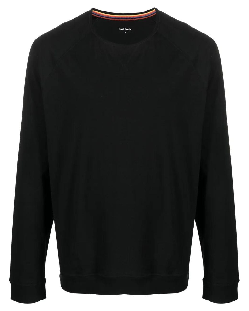 Paul Smith Black Logo-Patch Cotton Sweatshirt for men