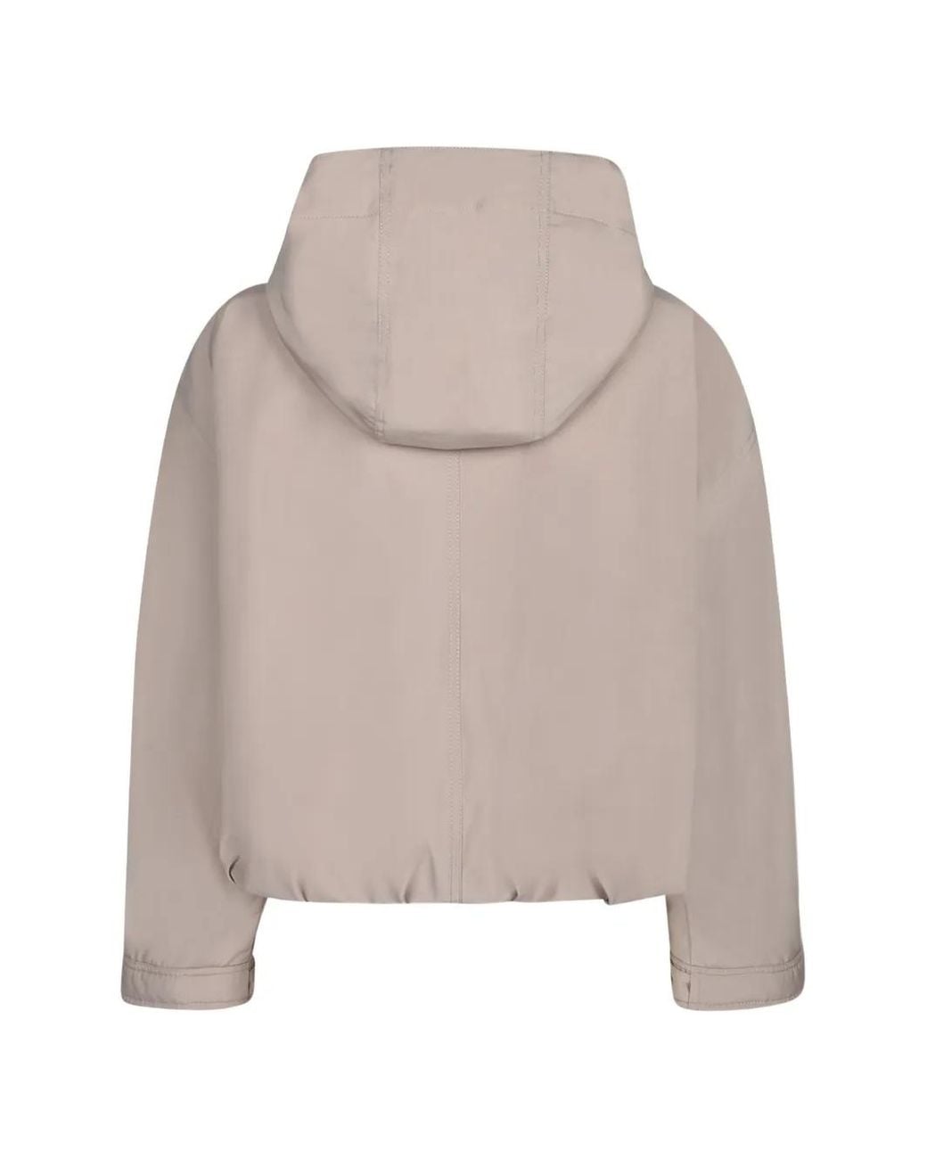 Moncler Natural Eucalyptus Hooded Short Down Jacket