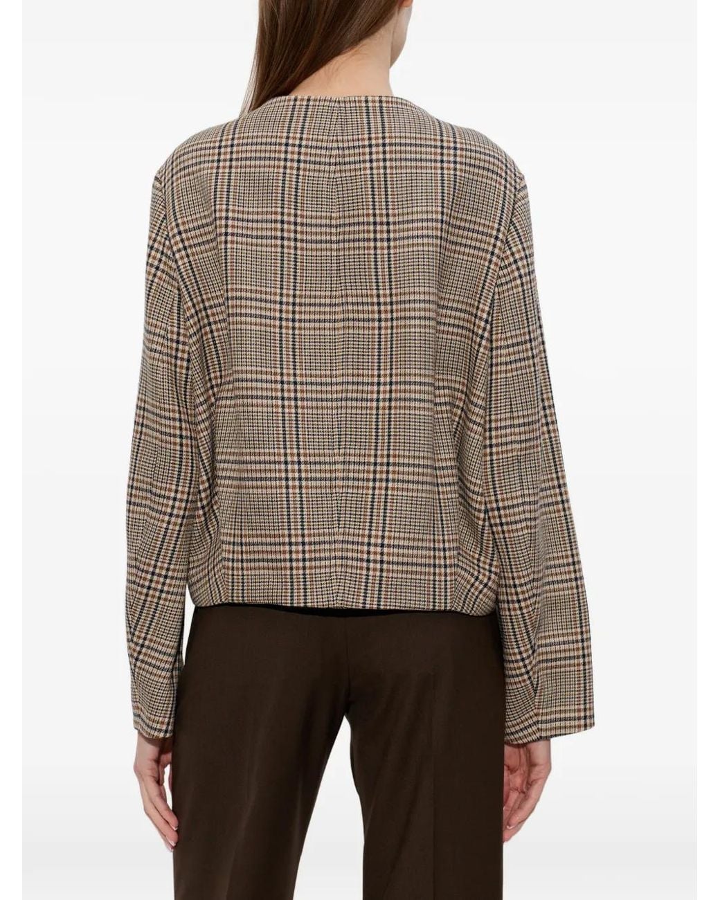 Paul Smith Brown Check-Pattern Buttoned Jacket