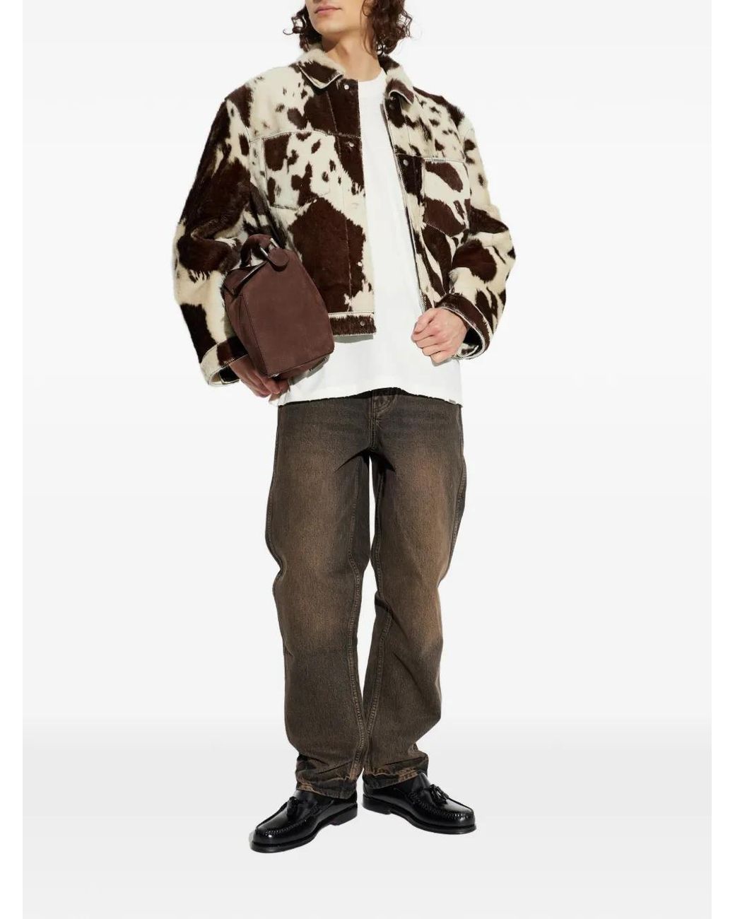 Represent Black Patterned Chest-Pocket Jacket for men