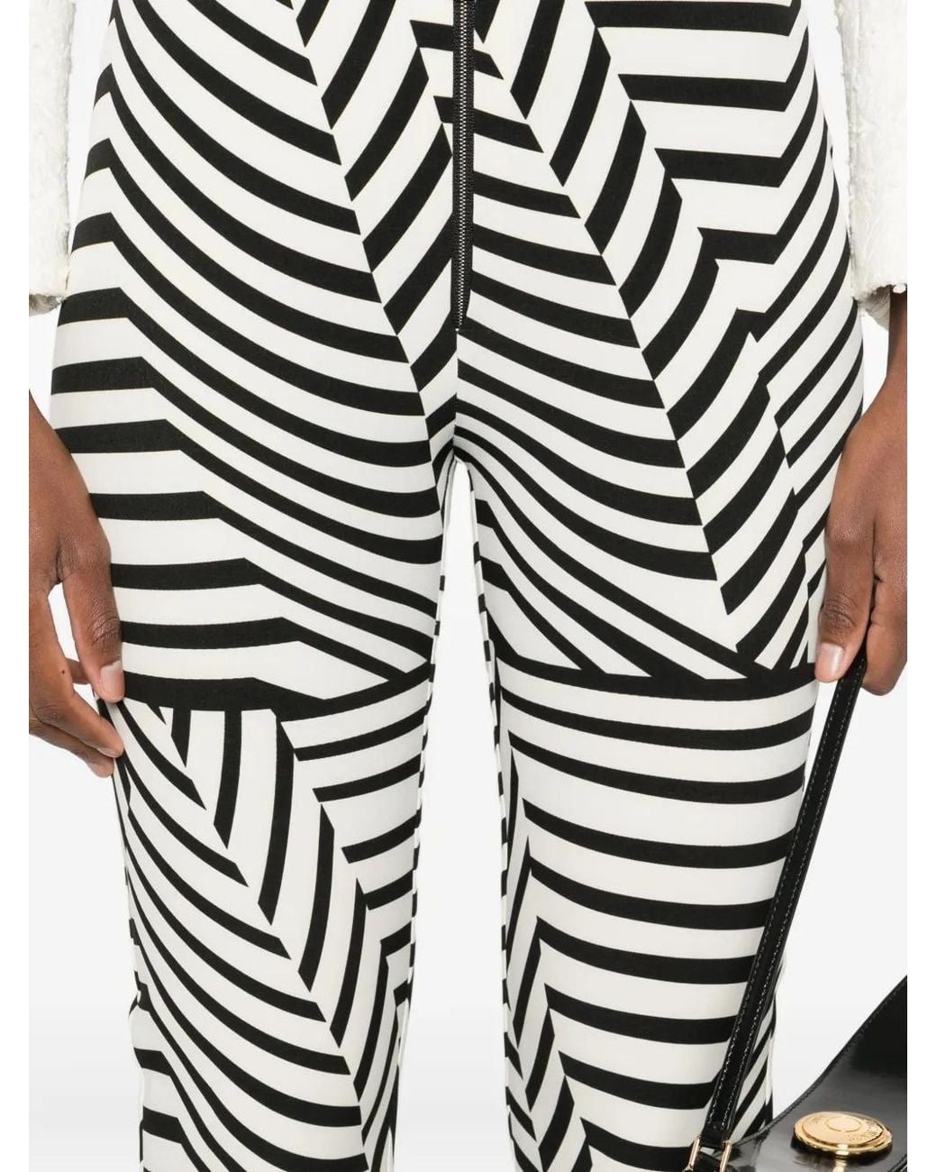 Gemy Maalouf White Stripe-Pattern Trousers