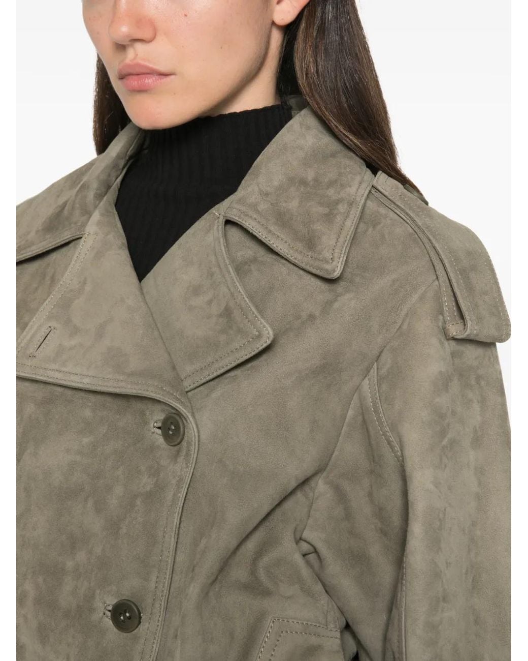Salvatore Santoro Green Double-Breasted Belted Jacket