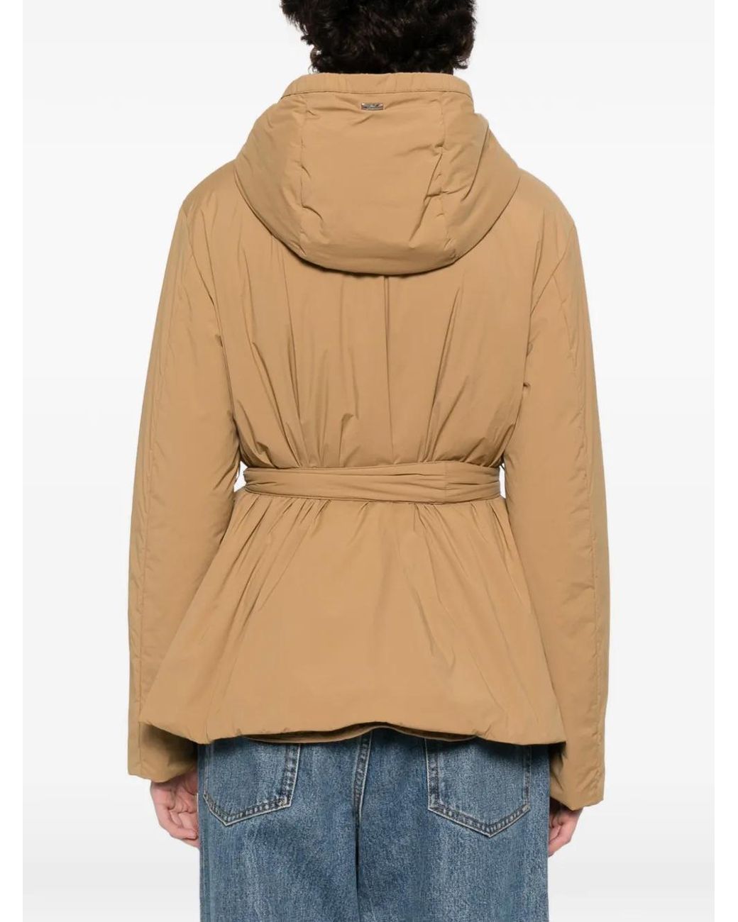 Herno Natural Hooded Tie-Fastening Jacket
