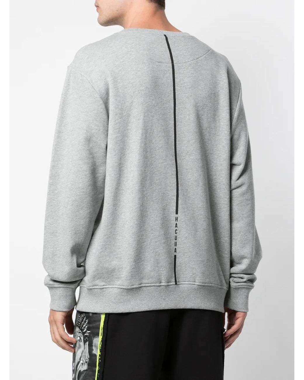 Haculla Gray Temporary Embroidered Sweatshirt for men