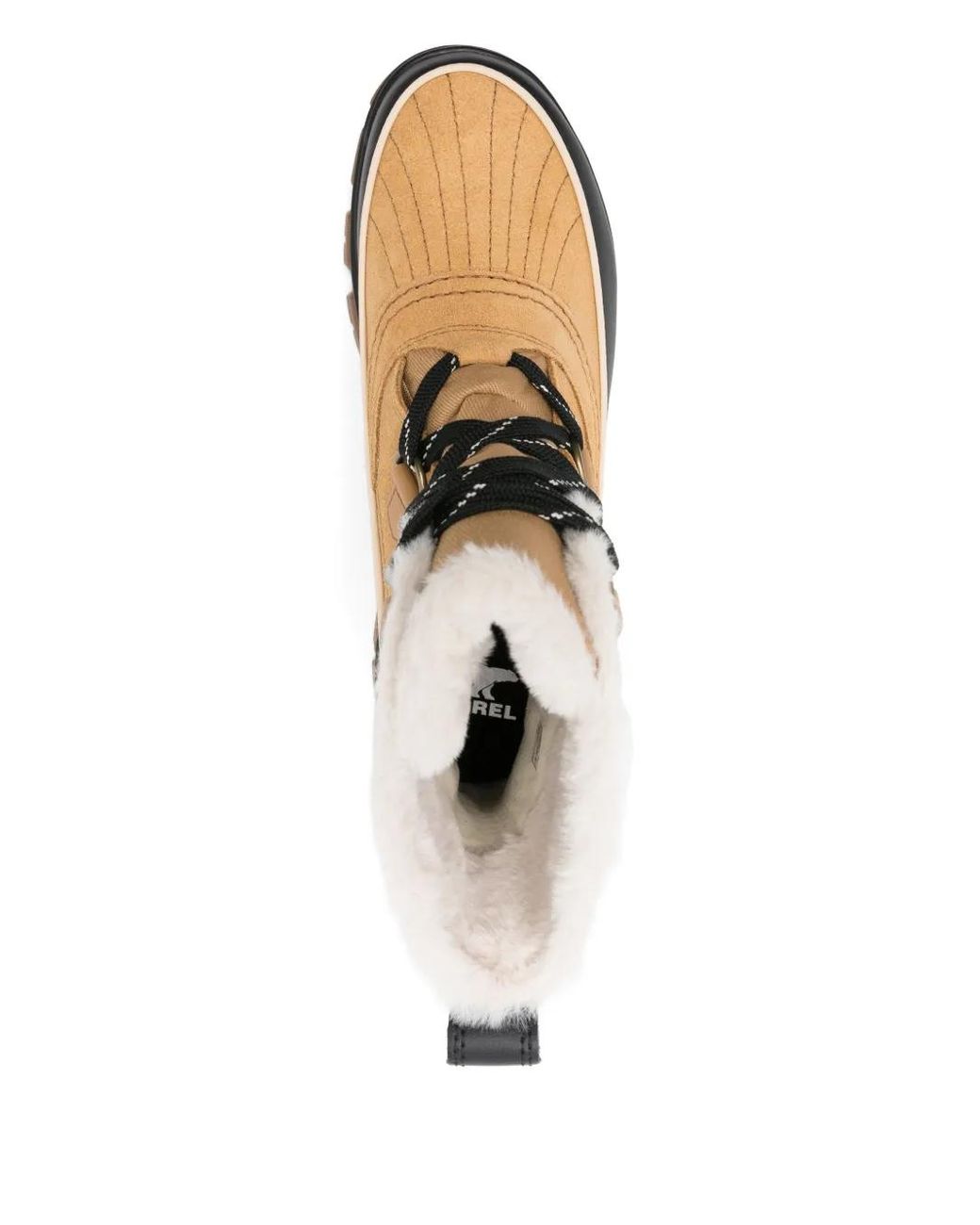 Sorel Brown Shearling Rain Boots