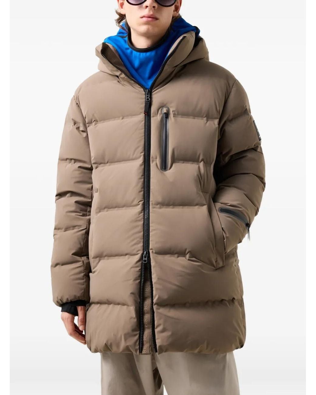 Bogner Fire + Ice Natural Ekin Quilted Hooded Coat for men