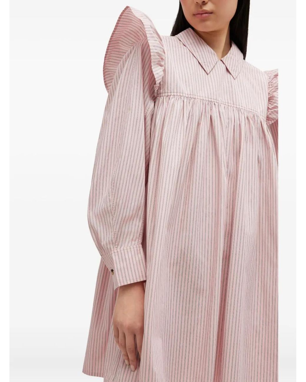 Ganni Pink Mini Shirt Dress