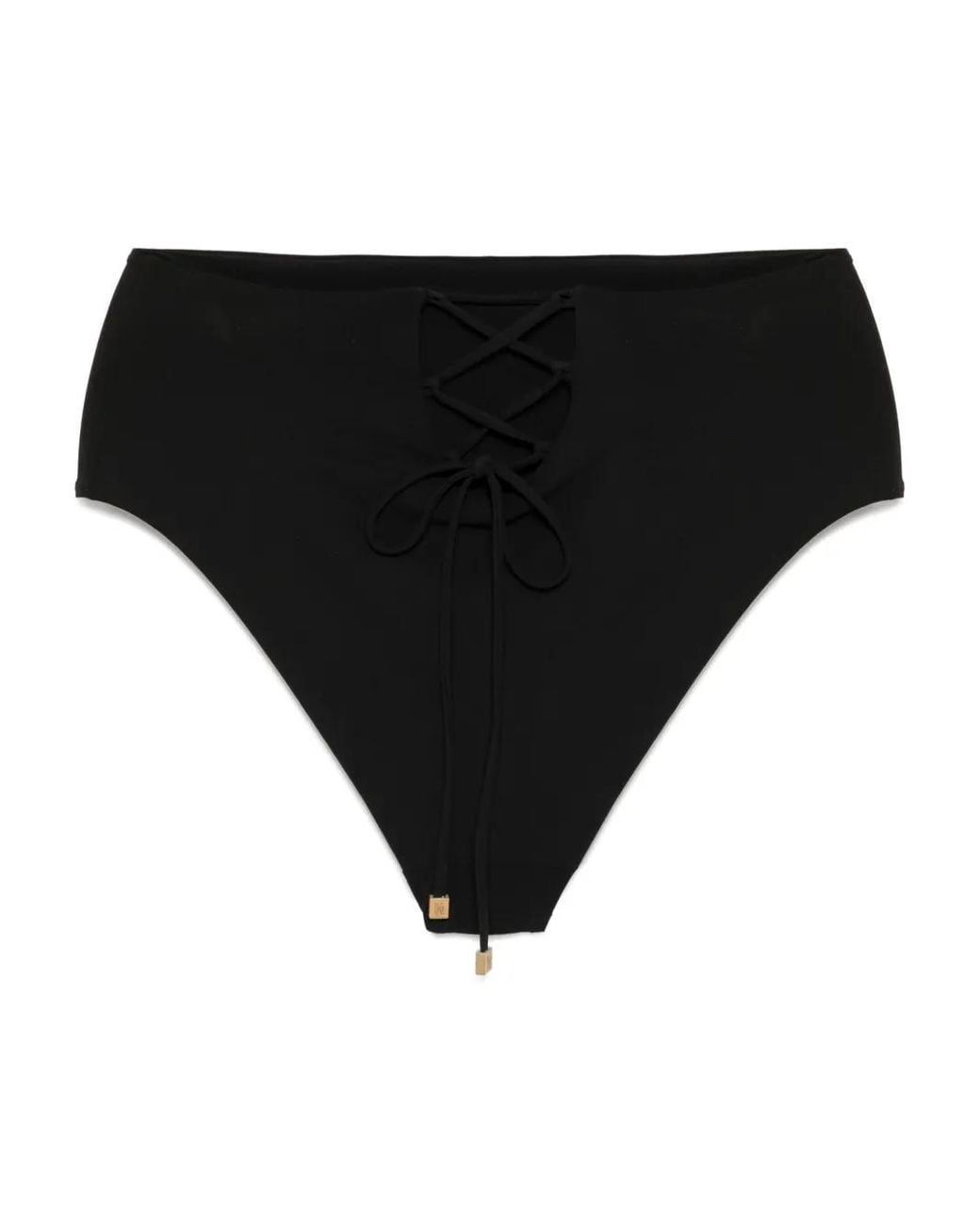 Kiki de Montparnasse Black Lace-Up Hw Bikini Bottom