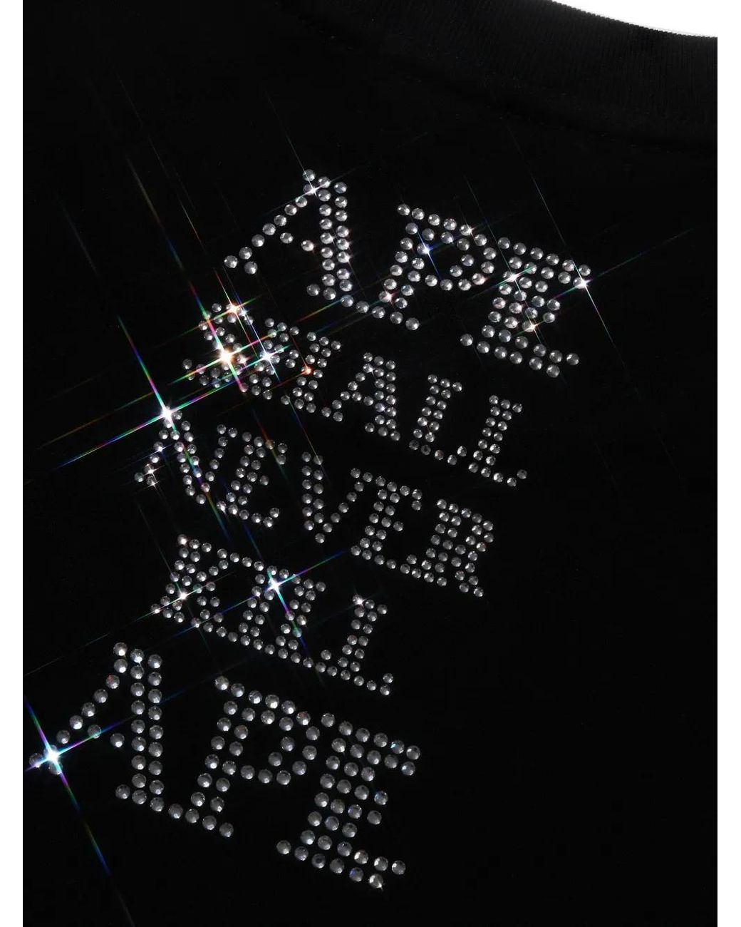 A Bathing Ape Black Rhinestone-Embellished Logo T-Shirt for men