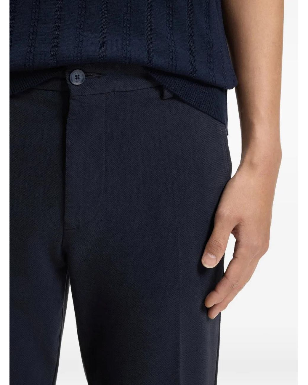Boss Blue Button Trousers for men