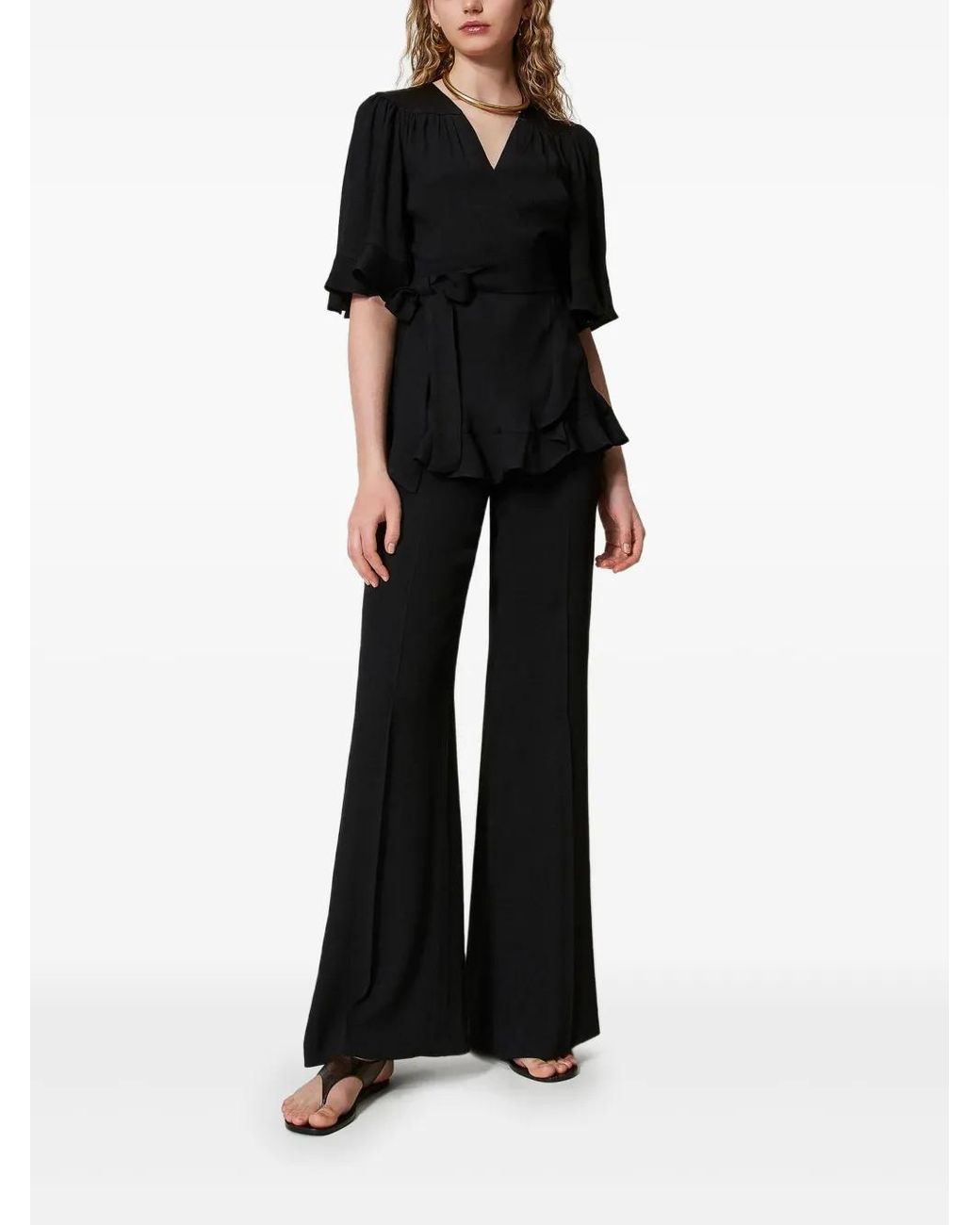 Twinset Black Flared Trousers