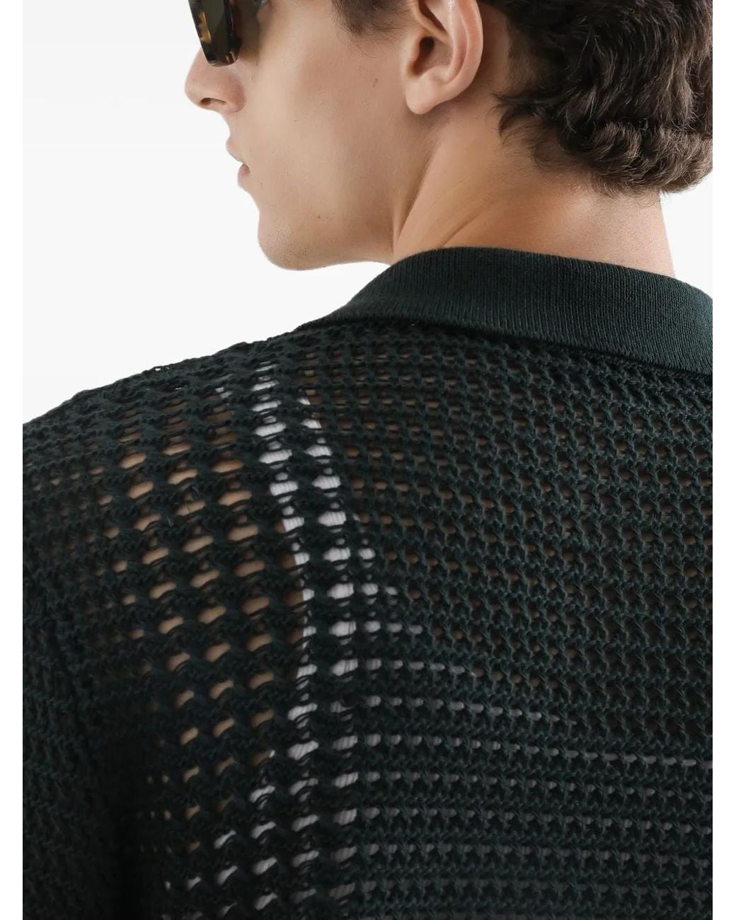 Dolce & Gabbana Black Wool Polo Shirt for men