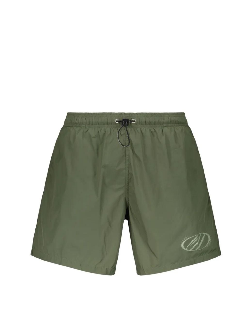Philipp Plein Green Logo-Print Drawstring Swim Shorts for men