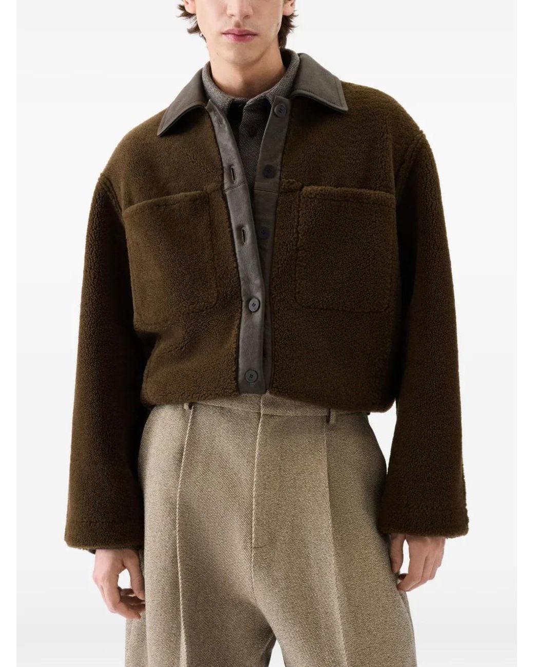 Jacquemus Brown The Pelu Shearling Jacket for men