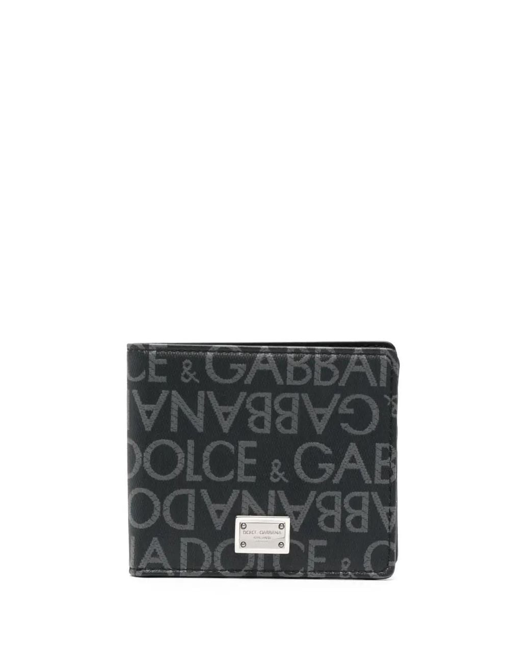 Dolce & Gabbana Gray Portefeuille Pliant À Logo En Jacquard for men