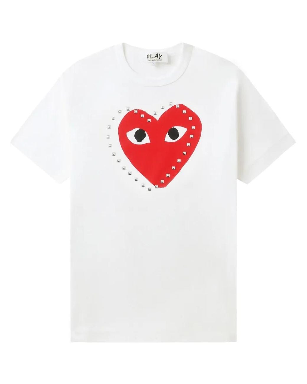 COMME DES GARÇONS PLAY White Heart-Print T-Shirt