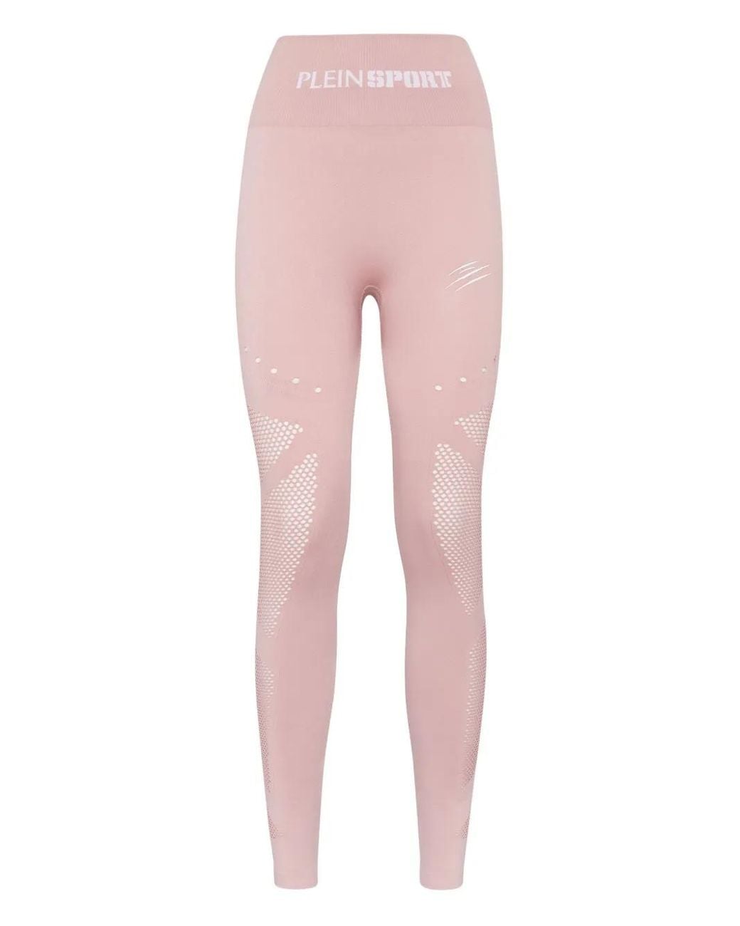 Philipp Plein Pink Seamless Mesh-Insert Leggings