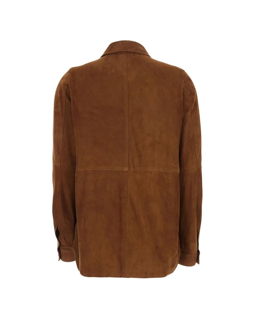 Semicouture Brown Buttoned Suede Top